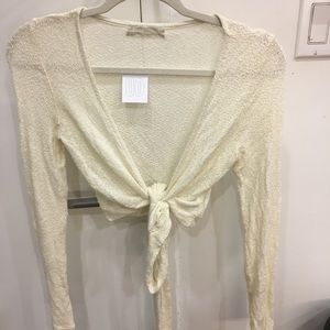 Long sleeve tie front top from urban outfitters